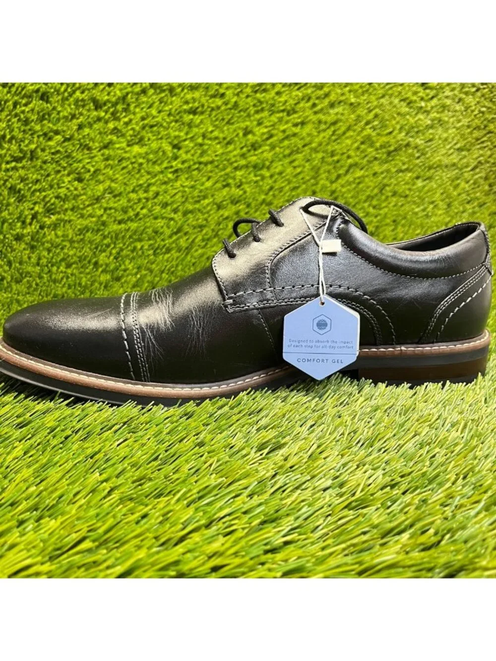 Nunn Bush Westfield Mens Size 11 Black Casual Classic Cap Toe Oxford Dress Shoes